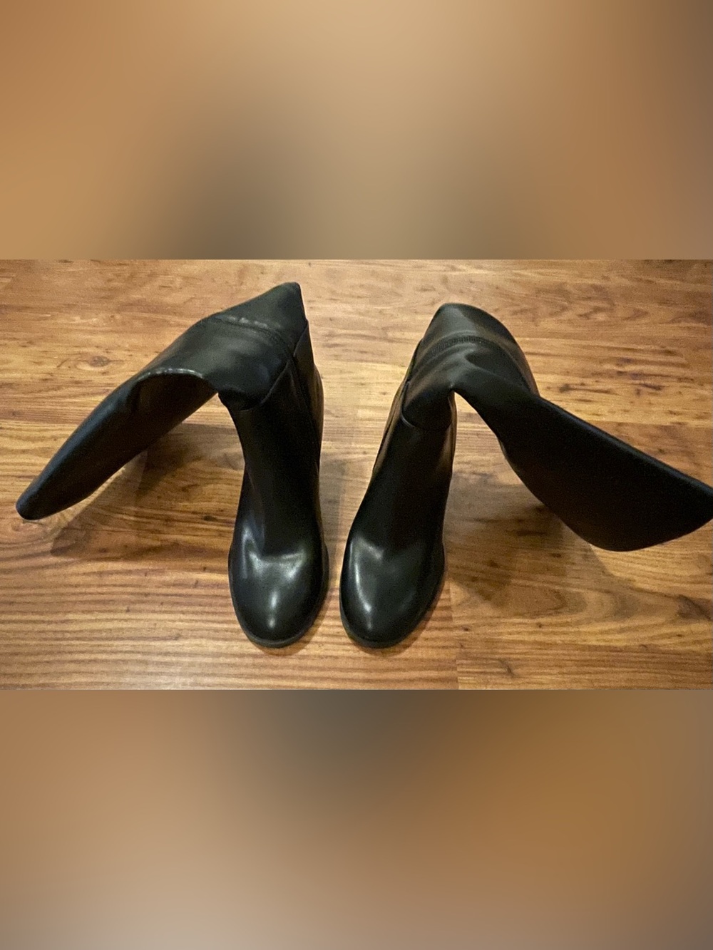 Unisa Black Women's Mid-Calf Leather Like Heeled Boots